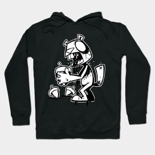 Rabbit vs Bear Graf : Zombie Squirrel Hoodie